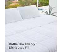 Cariloha Low-Loft Duvet Insert | King | White | Viscose Material | Soft, Comfortable & Wicks Moisture
