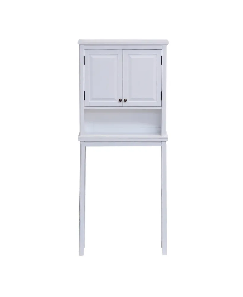 Alaterre Dorset Over The Toilet Space Saver Storage with Upper Cabinet And Open Shelf