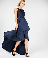 Adrianna Papell High-Low Mikado Gown