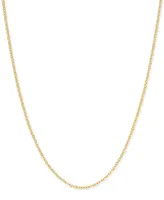 Italian Gold Mirror Cable Link 18" Chain Necklace (1-1/4mm) in 14k Gold