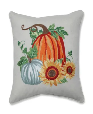 Pillow Perfect Pumpkin Patch Embroidered Harvest Decorative Pillow, 18" x 18"