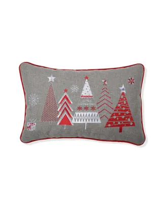Pillow Perfect Christmas Star Topped Trees Lumbar Pillow