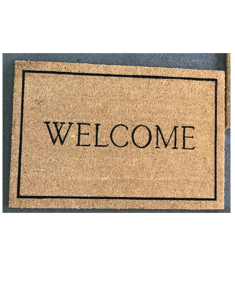 Welcome Border Coir Door Mat