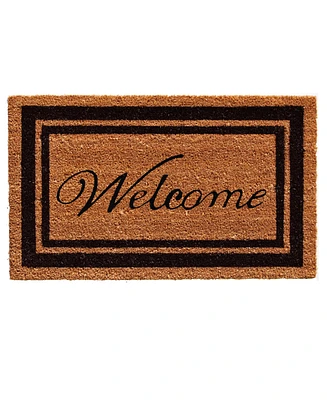 Home & More Border Welcome Coir/Vinyl Doormat, 24" x 36"