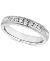 Diamond Milgrain Anniversary Band Collection In 14k Gold White Gold