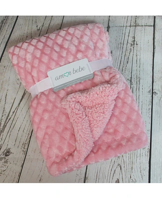 3 Stories Trading Diamond Plush Sherpa Baby Blanket