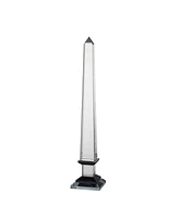 Glass Obelisk with Black Base