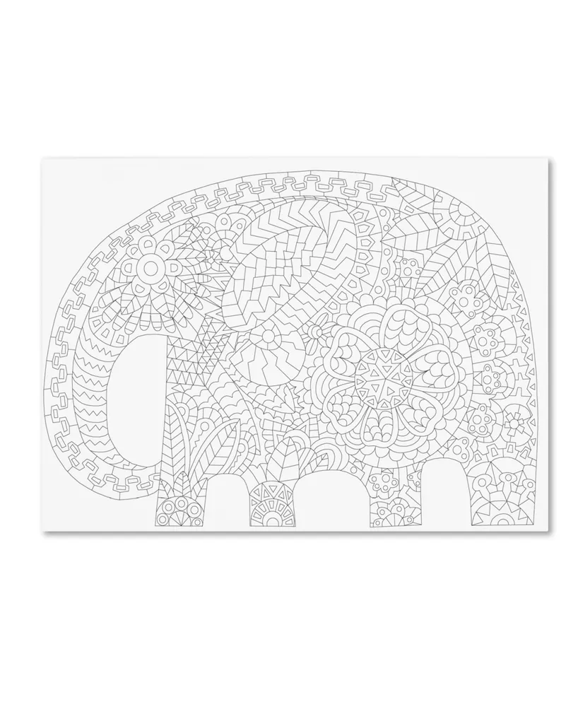 Miguel Balbas 'Big Elephant 1' Canvas Art - 24" x 18" x 2"