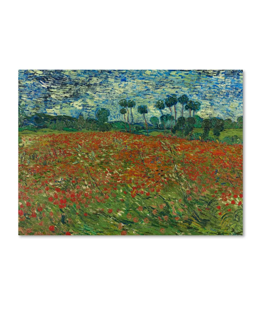 Van Gogh 'Poppy Field' Canvas Art - 47" x 35" x 2"