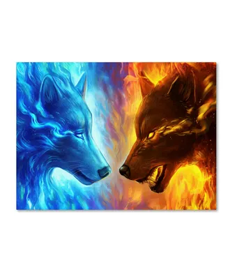 JoJoesArt 'Fire and Ice' Canvas Art - 19" x 14" x 2"
