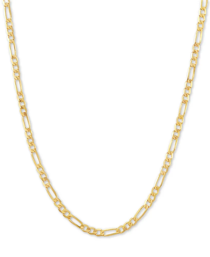 Italian Gold Figaro Link 18" Chain Necklace in 14k Gold