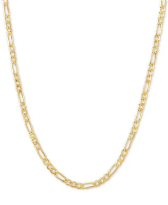 Italian Gold Figaro Link 18" Chain Necklace in 14k Gold