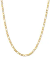 Italian Gold Figaro Link 18" Chain Necklace in 14k Gold