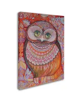 Oxana Ziaka 'Gold Honew Owl' Canvas Art - 19" x 14" x 2"