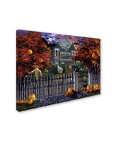 Nicky Boehme 'Halloween House' Canvas Art - 32" x 24" x 2"