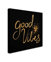 Lisa Powell Braun 'Good Vibes' Canvas Art - 14" x 14" x 2"