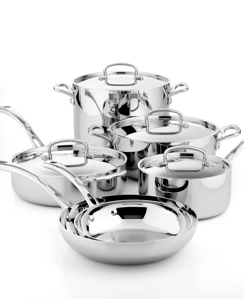 Cuisinart Custom-Clad 5-Ply Stainless Steel 10 Piece Cookware Set