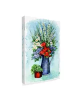 Sher Sester 'Patriotic Flowers Sketch' Canvas Art - 19" x 12" x 2"