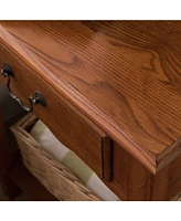 Leick Home One Drawer Shaker Nightstand, Medium Oak