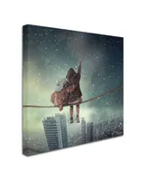 Hardibudi 'Let It Snow' Canvas Art - 14" x 14" x 2"