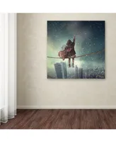 Hardibudi 'Let It Snow' Canvas Art - 14" x 14" x 2"