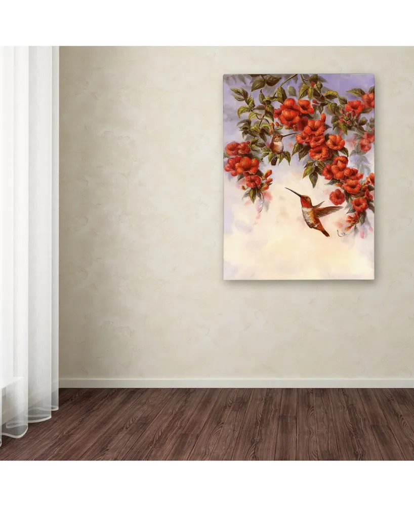 Wanda Mumm 'Hummingbird E' Canvas Art - 32" x 24" x 2"