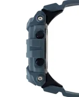 G-Shock Men's Analog Digital Step Tracker Gray-Blue Resin Strap Watch 48.6mm