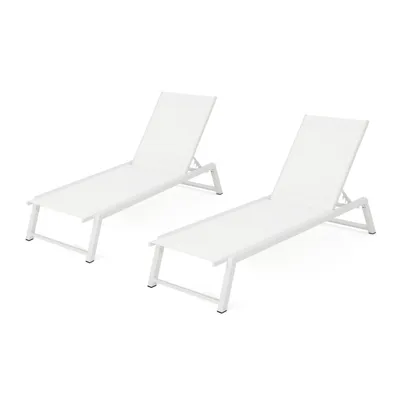 Belle Outdoor Chaise Lounge (Set of 2)