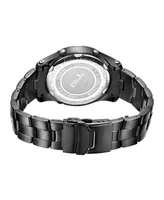 Jbw Men's Jet Setter Iii Diamond (1 ct.t.w.) Black Ion-Plated Stainless Steel Watch