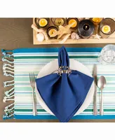 Tidal Stripe Fringed Placemat Set of 6