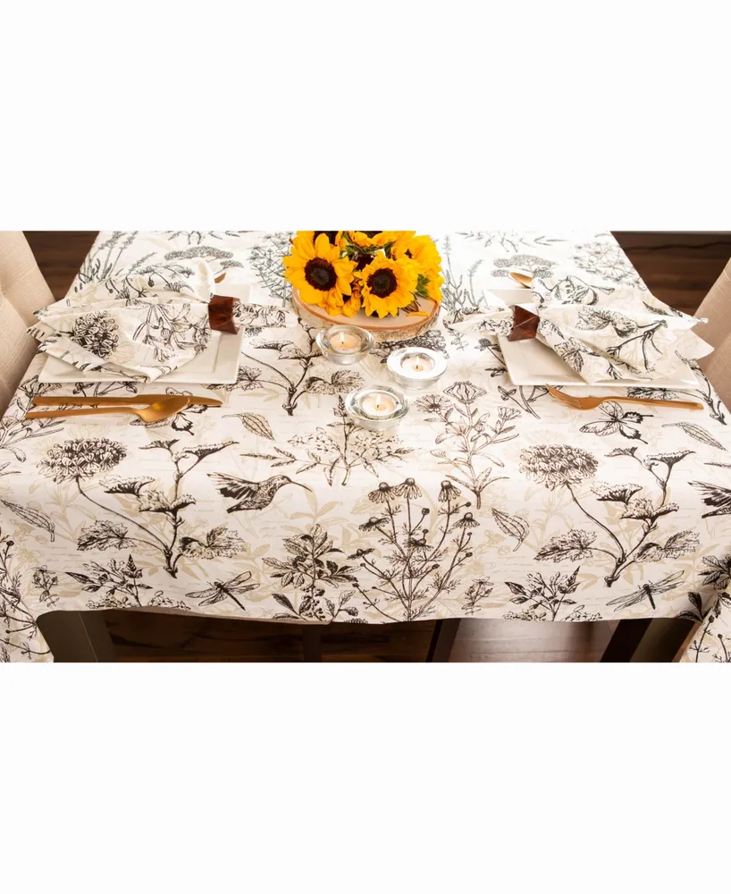 Botanical Print Table cloth 60" X 84"