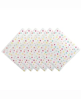 Multi Polka Dots Print Napkin Set of 6