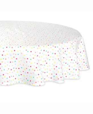 Multi Polka Dots Print Table cloth 70" Round