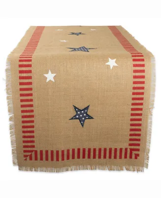 4Th of July Jute Table Runner 14" X 74"