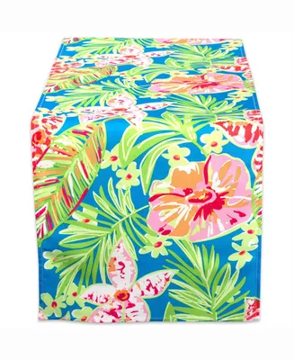 Summer Floral Outdoor Table Runner 14" X 72"