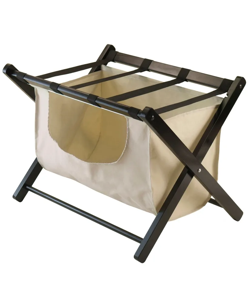 Winsome Dora Luggage Rack with Removable Fabric Basket