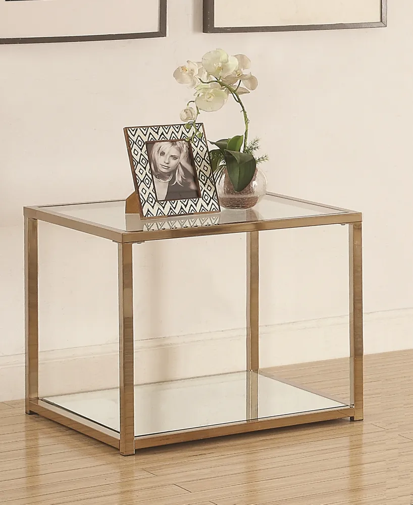 Crosby End Table with Mirror Shelf