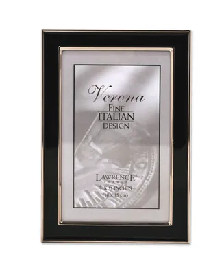 Lawrence Frames Silver Plated Metal with Enamel Picture Frame
