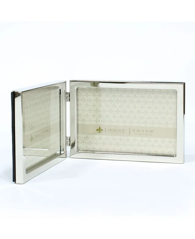 Lawrence Frames 650064D Hinged Double Simply Metal Picture Frame - Silver, 1.50 in.