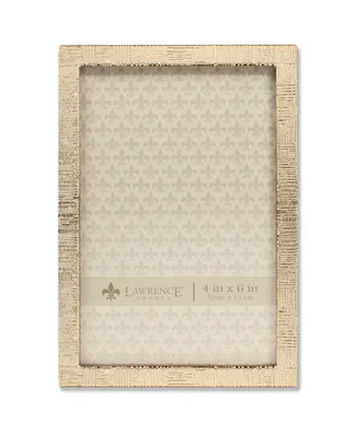 Lawrence Frames Gold Metal Picture Frame with Linen Pattern