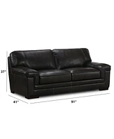 Myars 91" Leather Sofa, Created for Macy's