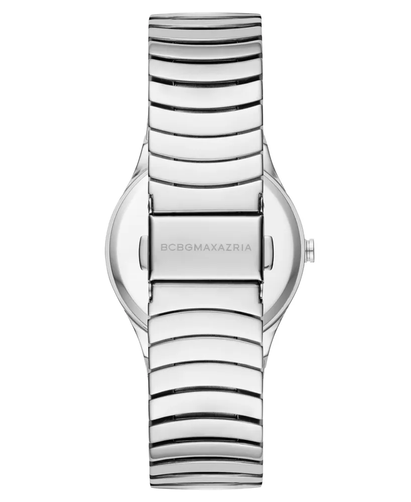 Bcbgmaxazria Ladies Round Silver Stainless Steel Bracelet Watch, 33mm