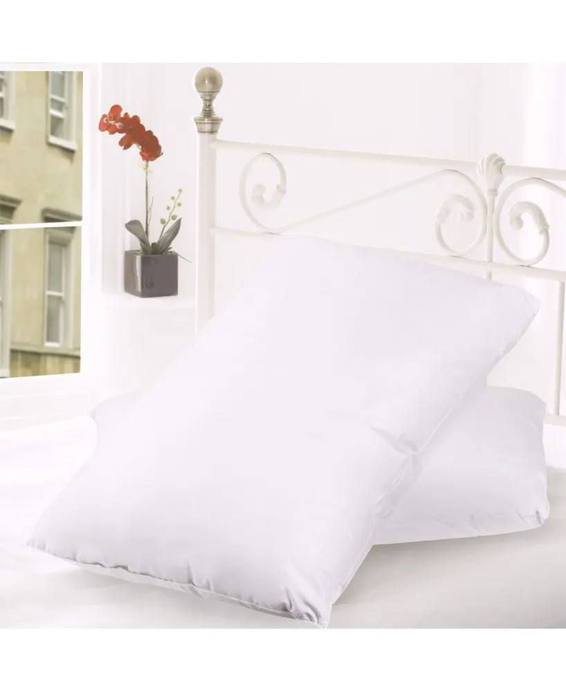 Down and Feather Blend 100% Cotton Cover Premium Queen Pillow 2-Pack