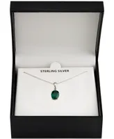 Green Quartz (2-3/8 ct. t.w.) & White Topaz Accent 18" Pendant Necklace in 18k Gold-Plated Sterling Silver