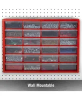 Trademark Global Storage Drawers - 24 Compartment organizer Desktop or Wall Mount Container