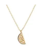 Noir Cubic Zirconia Lemon Necklace