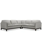 Virton 3-Pc. Leather "L" Sectional Sofa, Created for Macy's