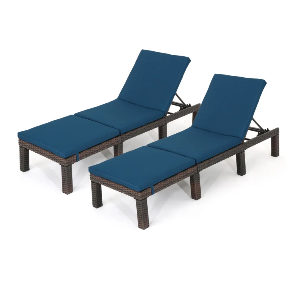 Jamaica Outdoor Chaise Lounge, Set of 2