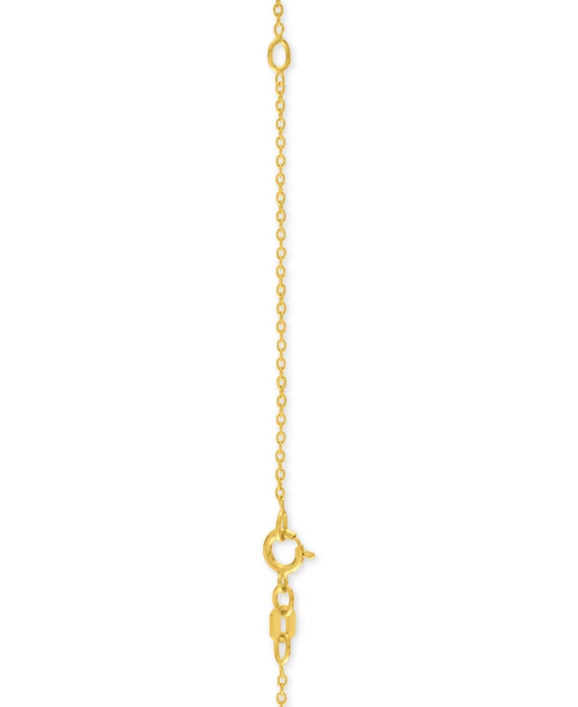 Diamond "Mommy" 18" Pendant Necklace (1/10 ct. t.w.) in 14k Gold Over Sterling Silver