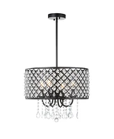 Jonathan Y Gigi 17" Adjustable Led Drop Pendant